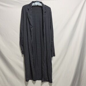 Doe & Rae Navy and White Striped Top